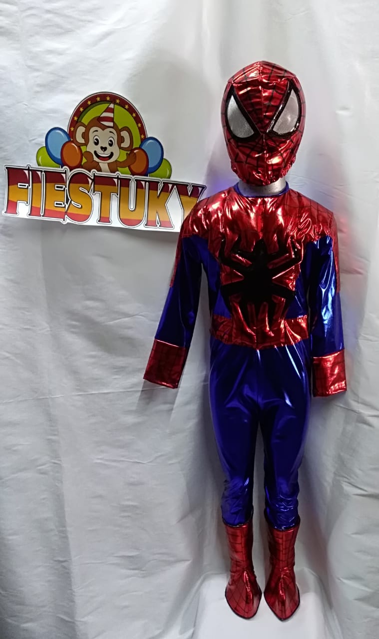 Disfraz spider-man metálico talla 6 – Disfraces en Puebla de primavera para  niña y niño